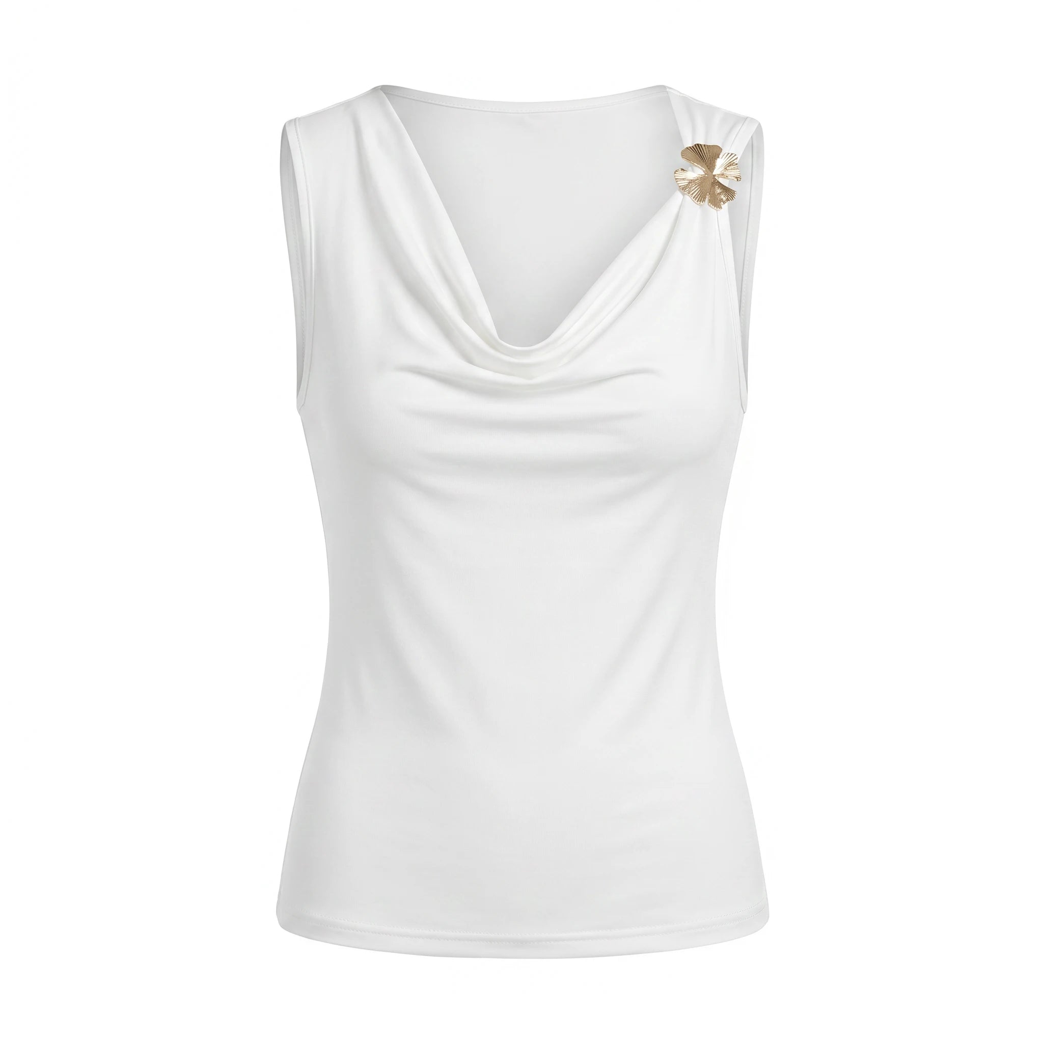Draped Flower Detail Top WHD0605202-S-2512120