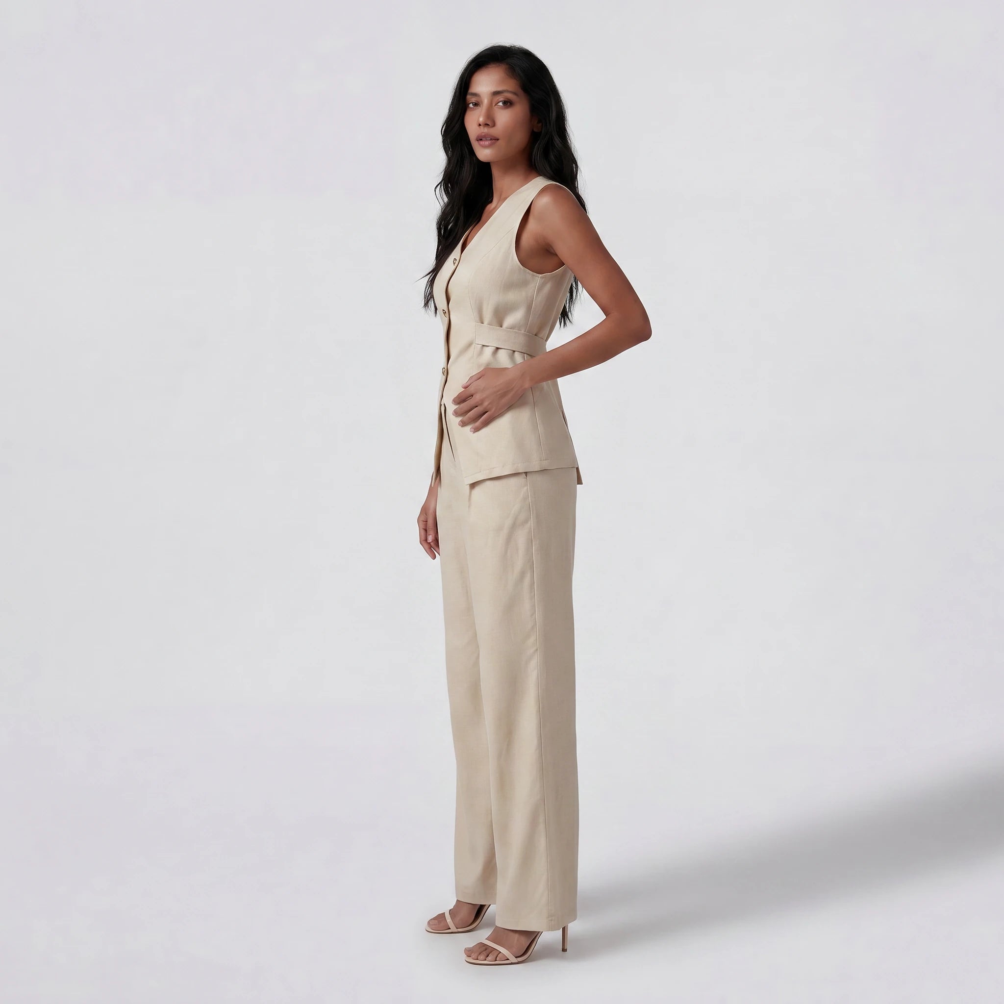 Asymmetric Vest Pant Set WHD0605220-S-250813