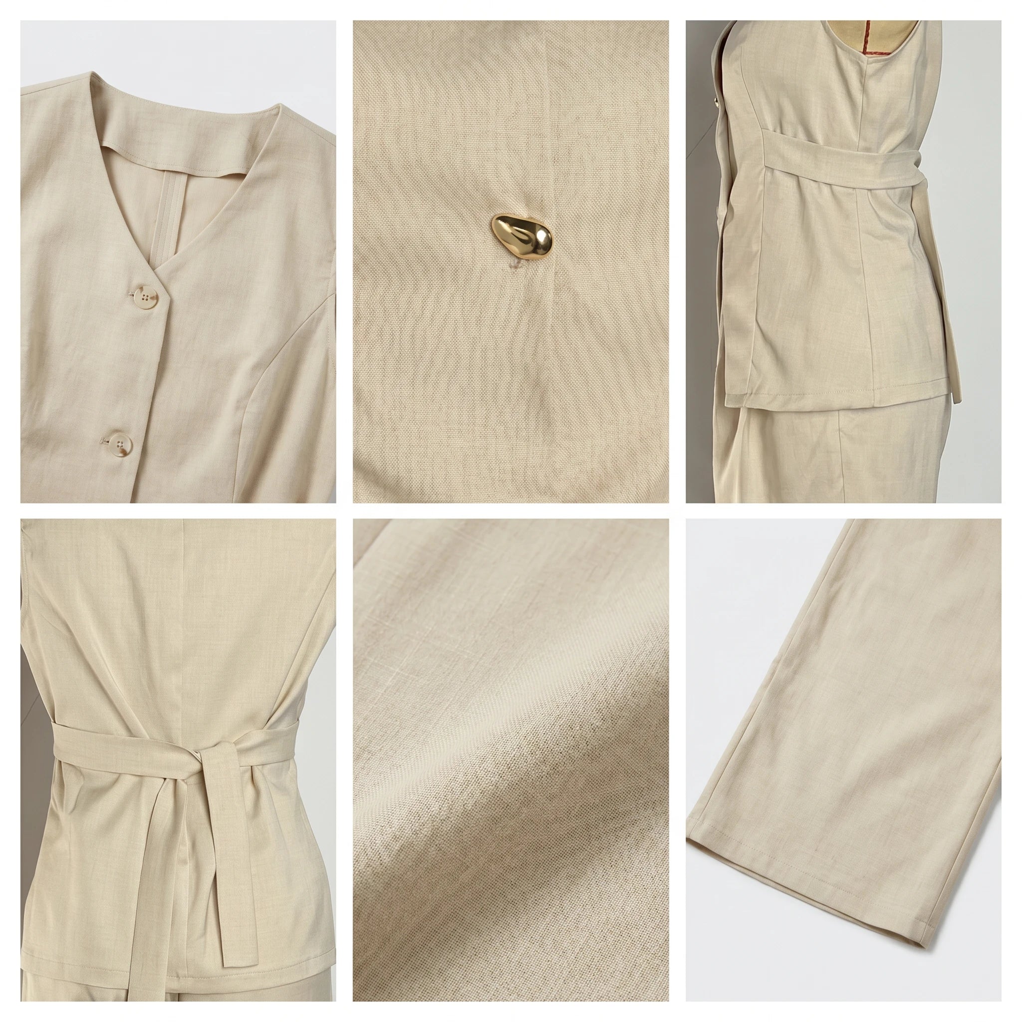 Asymmetric Vest Pant Set WHD0605220-S-250813
