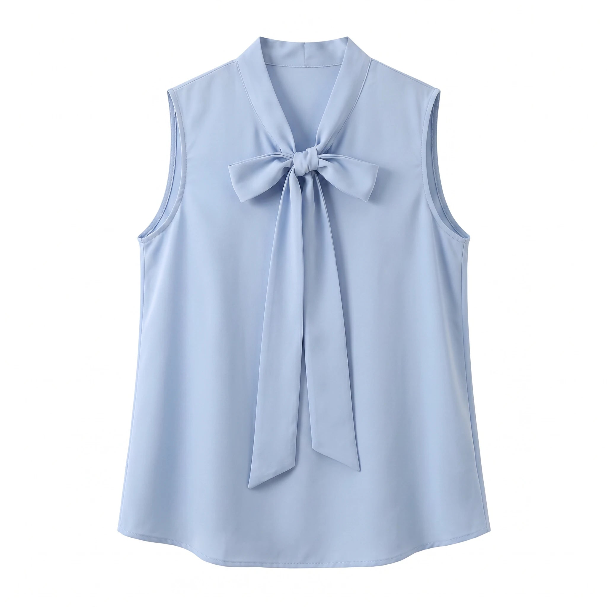 Pussy Bow Sleeveless Blouse WHD0605228-S-2601221