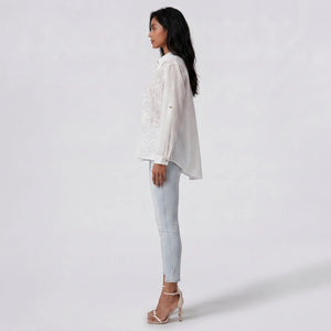 Floral Embroidered Sheer Blouse WHD0605234-S-250979-1