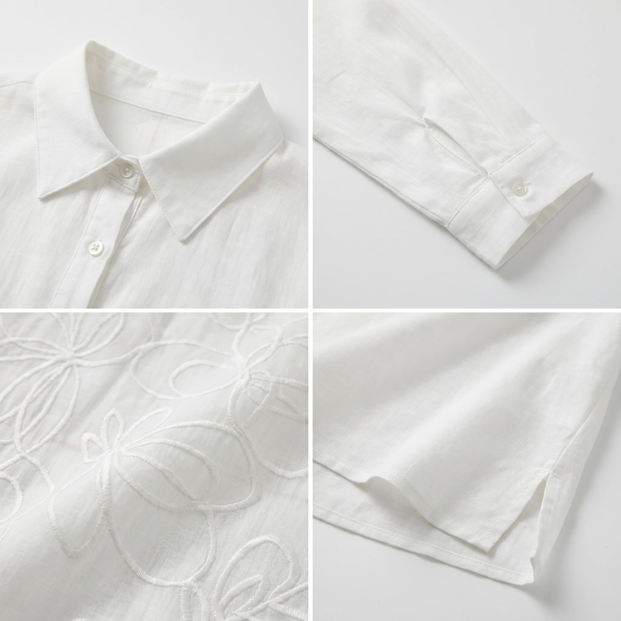 Floral Embroidered Sheer Blouse WHD0605234-S-250979-1