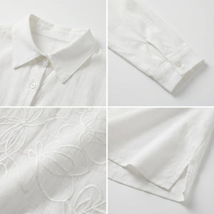 Floral Embroidered Sheer Blouse WHD0605234-S-250979-1