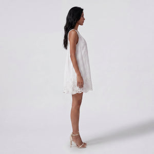 Crochet Back Eyelet Dress WHD0605235-S-250470