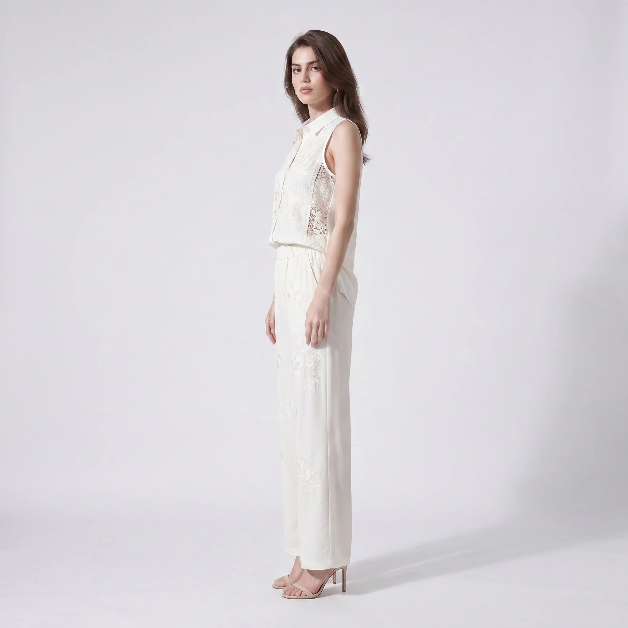 Embroidered Shirt Pants Set WHD0605237-S-251051