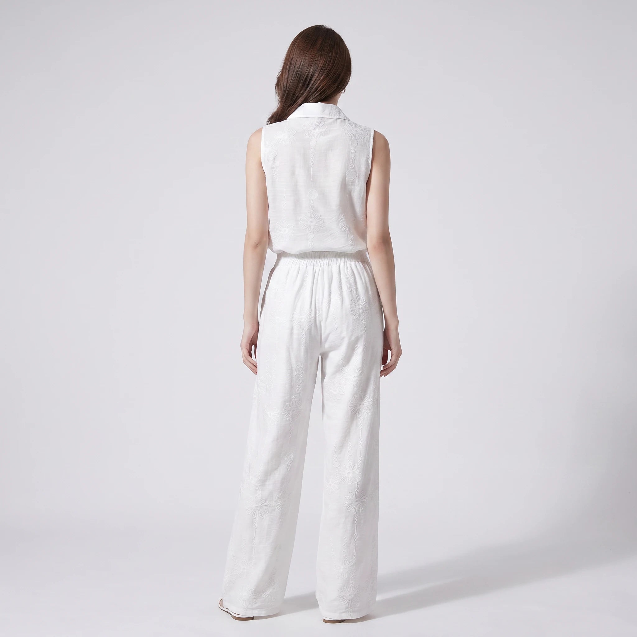 Embroidered Shirt Pants Set WHD0605237-S-251051