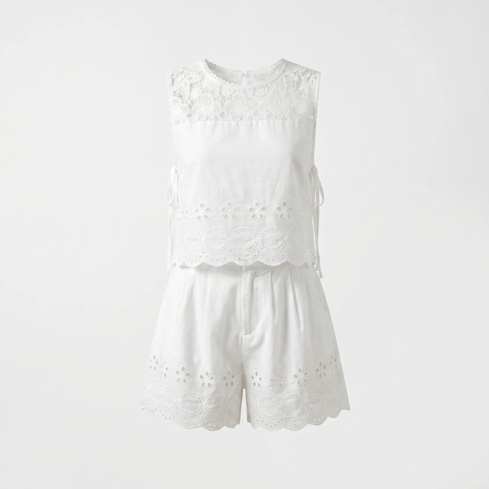 Eyelet Lace Shorts Set WHD0605293-S-240792