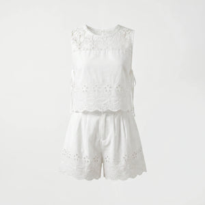 Eyelet Lace Shorts Set WHD0605293-S-240792