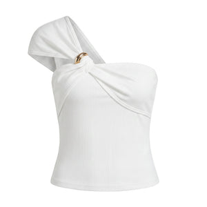 Ring Detail Ruched Top WHD0605296-S-260109