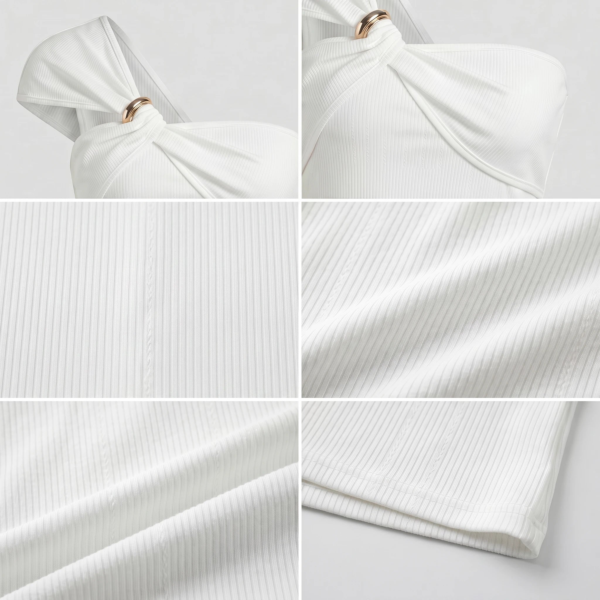Ring Detail Ruched Top WHD0605296-S-260109