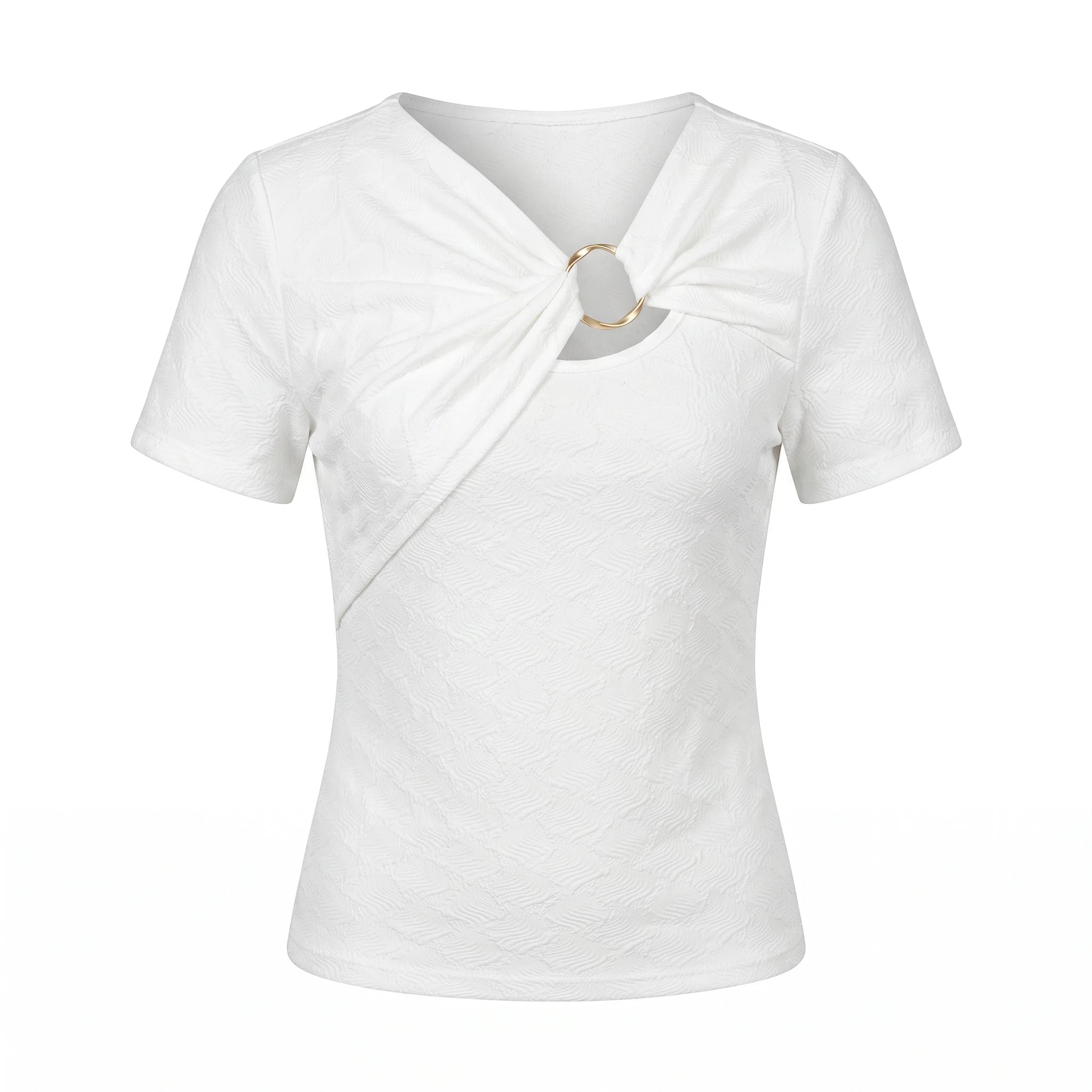 Ring Detail Ruched Top WHD0605297-S-251167