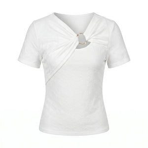 Ring Detail Ruched Top WHD0605297-S-251167