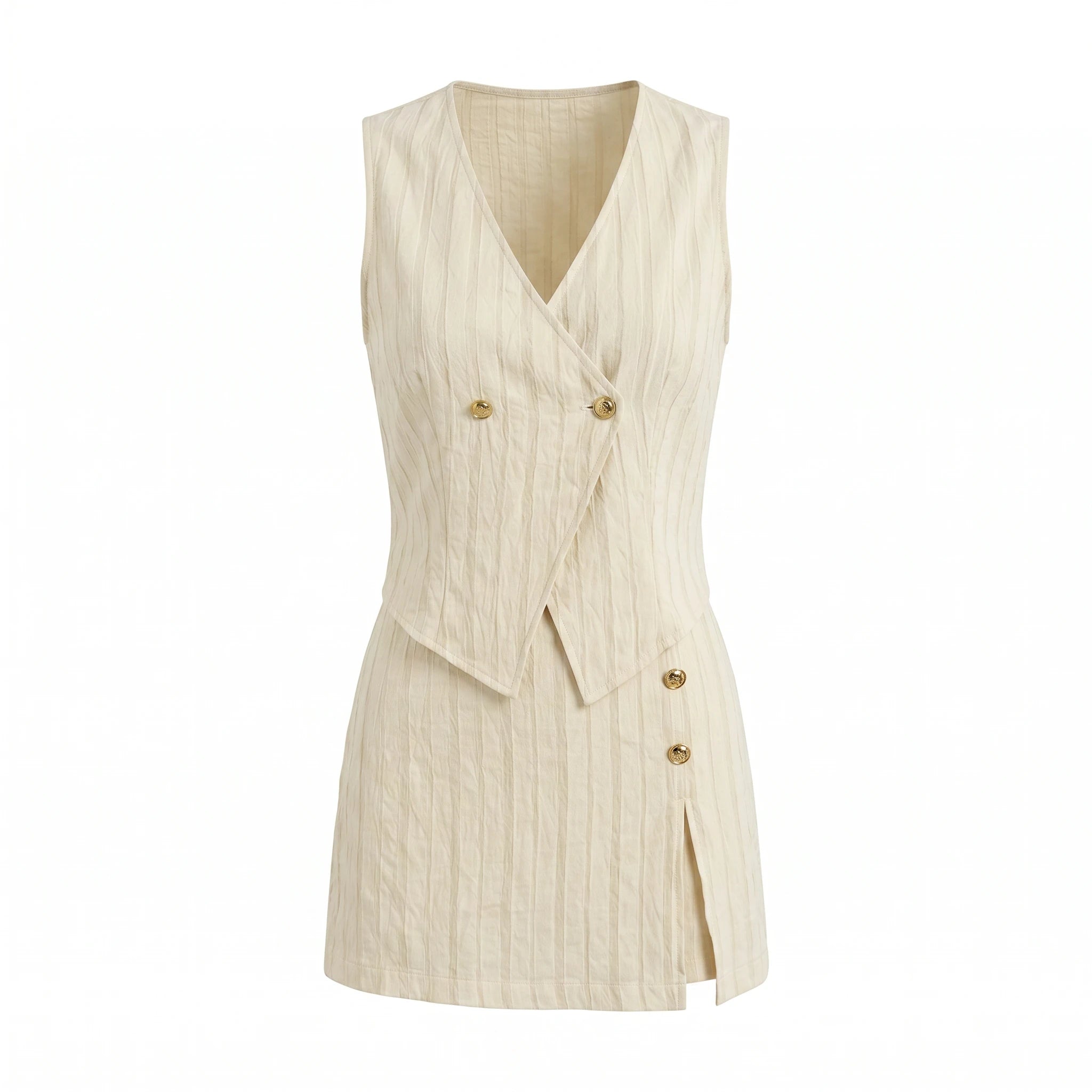 Vest Style Button Romper WHD0605298-S-251110