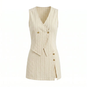 Vest Style Button Romper WHD0605298-S-251110