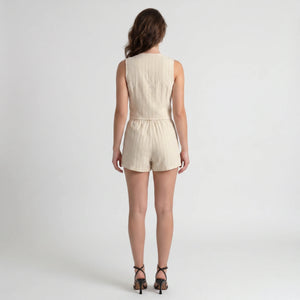 Vest Style Button Romper WHD0605298-S-251110