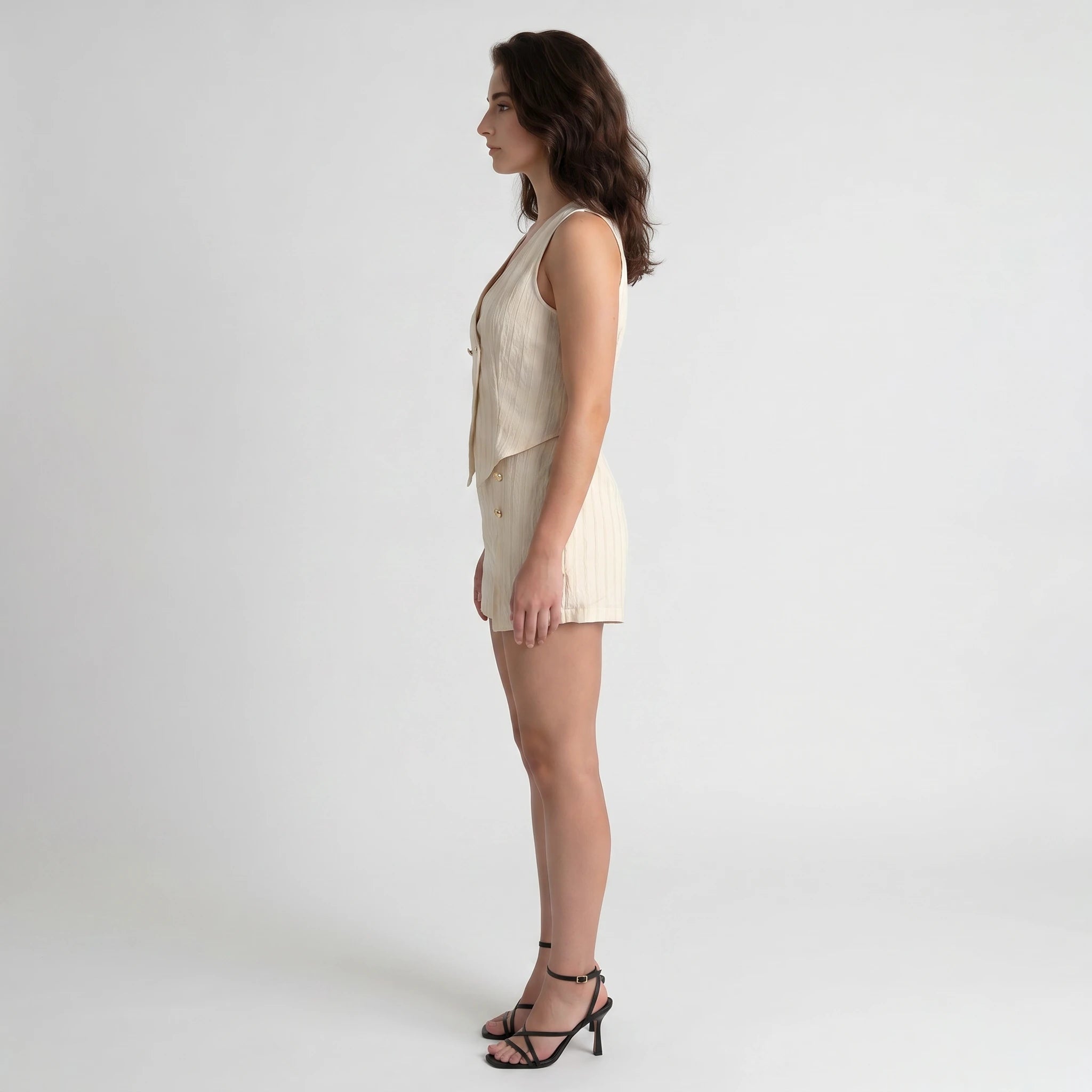 Vest Style Button Romper WHD0605298-S-251110