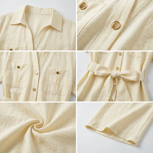 Belted Shirt Pants Set WHD0605304-S-250977