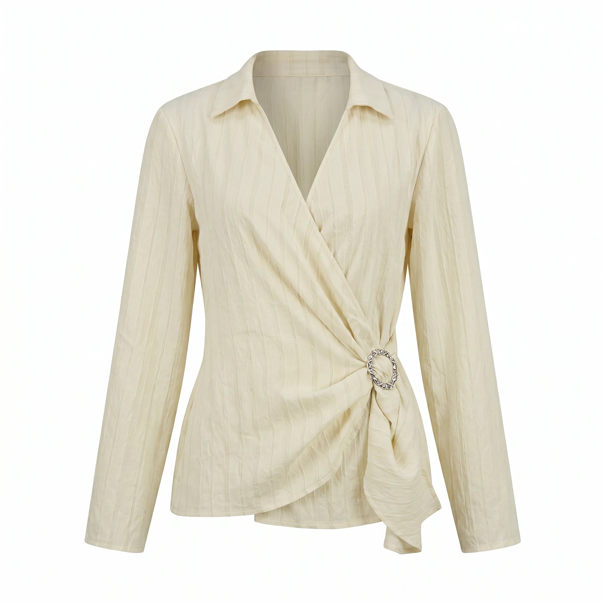 Wrap Ring Detail Blouse WHD0605310-S-251124