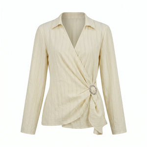 Wrap Ring Detail Blouse WHD0605310-S-251124