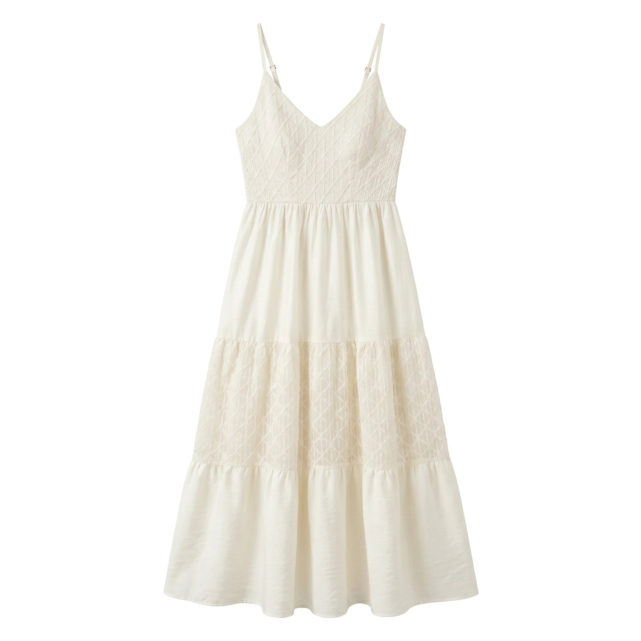Textured Tiered Cami Dress WHD0605313-S-251130
