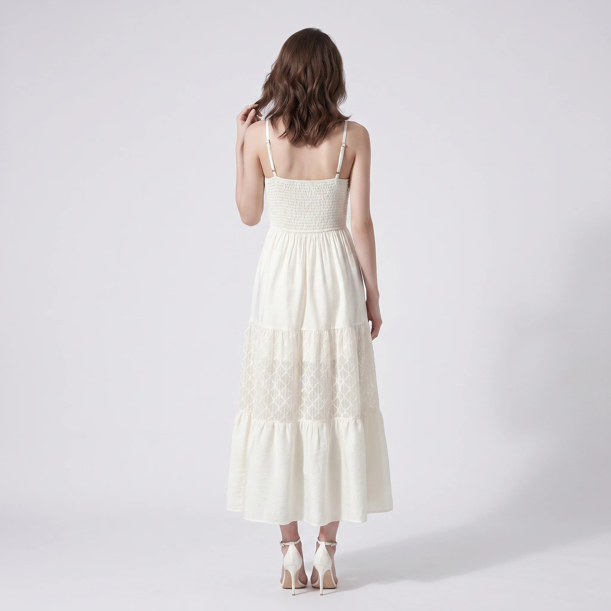 Textured Tiered Cami Dress WHD0605313-S-251130