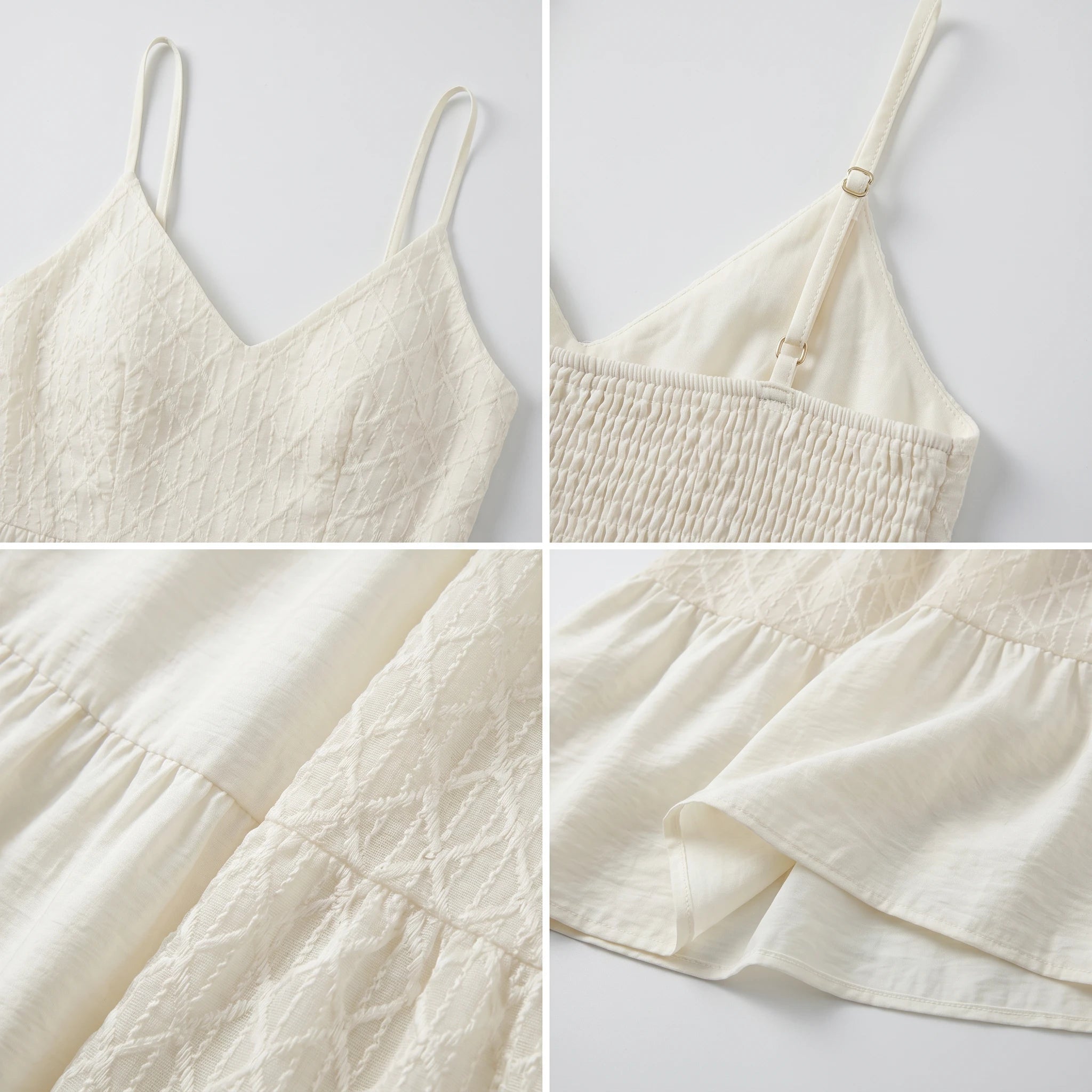 Textured Tiered Cami Dress WHD0605313-S-251130
