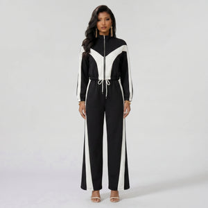 Colorblock Wide Leg Tracksuit WHD0605315-S-2512101