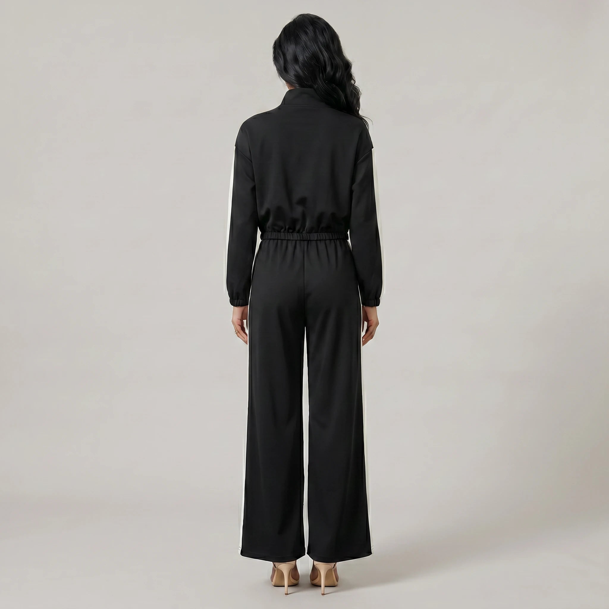 Colorblock Wide Leg Tracksuit WHD0605315-S-2512101
