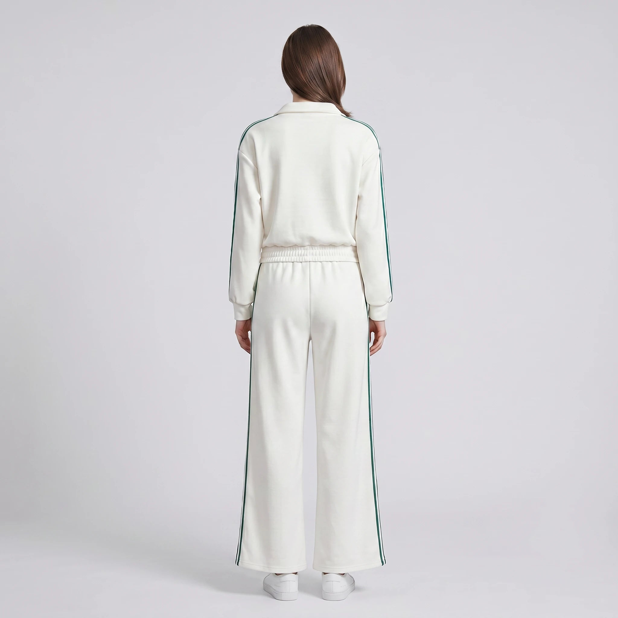 Stripe Half-Zip Lounge Set WHD0605316-S-2512105