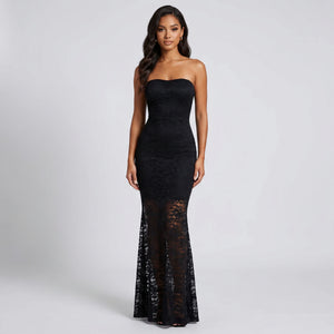 Strapless Lace Maxi Dress WHD0605318-S-251228