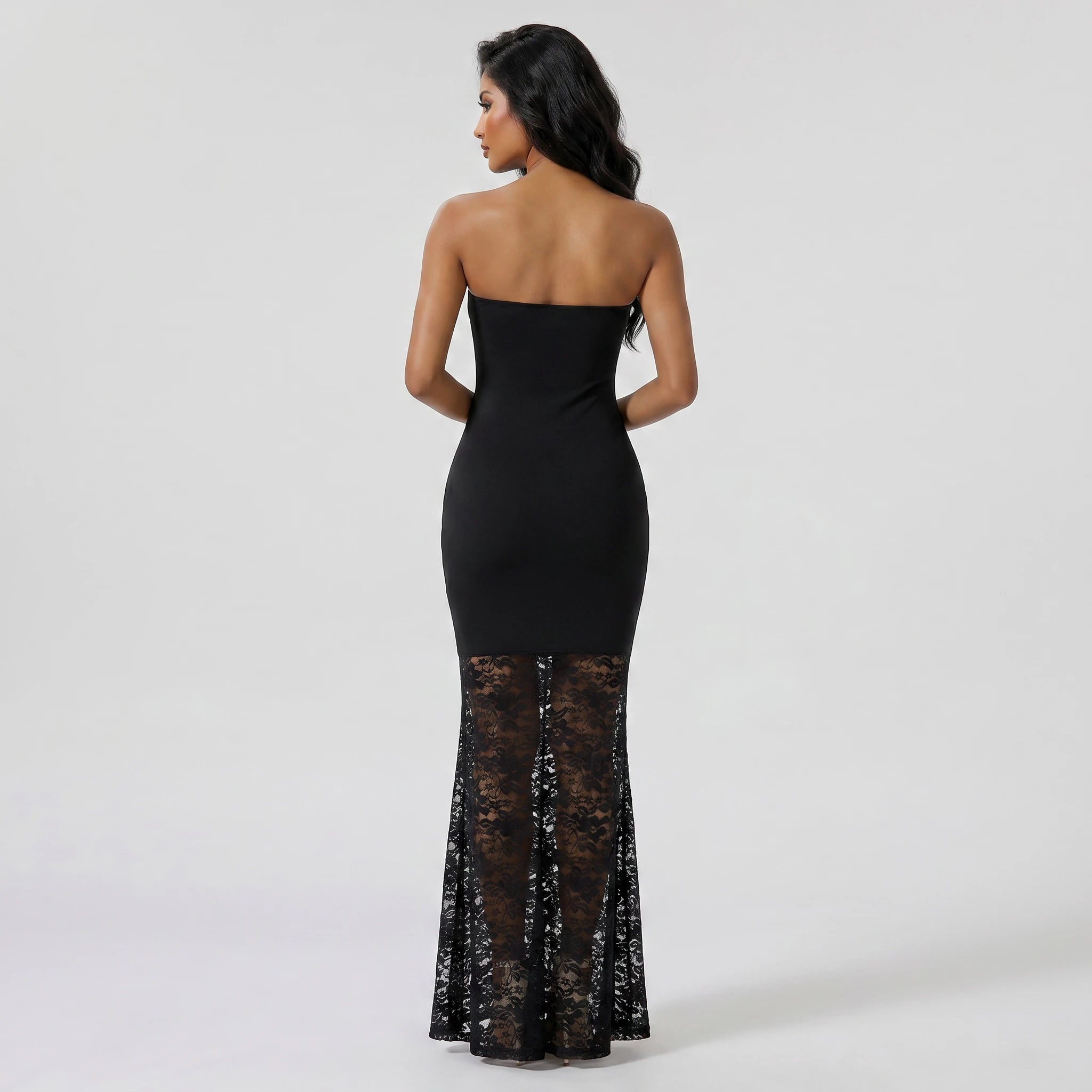 Strapless Lace Maxi Dress WHD0605318-S-251228