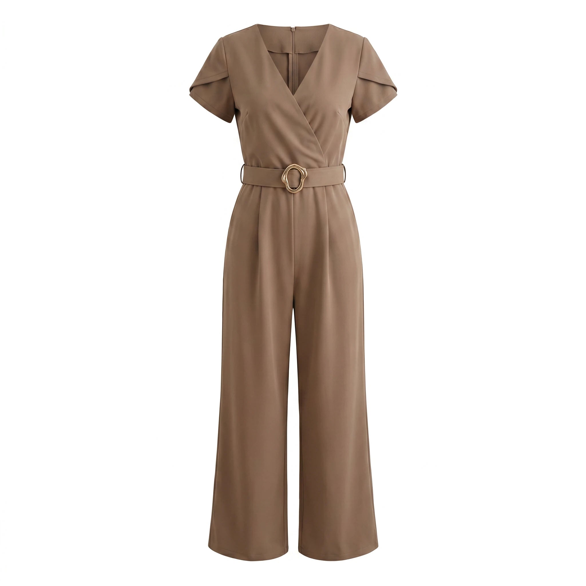 Belted Wide Leg Jumpsuit WHD0605321-LF2512
