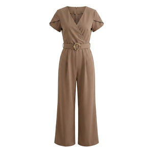 Belted Wide Leg Jumpsuit WHD0605321-LF2512