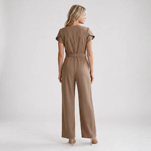 Belted Wide Leg Jumpsuit WHD0605321-LF2512