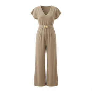 Gold Flower Buckle Jumpsuit WHD0605321-S-251039