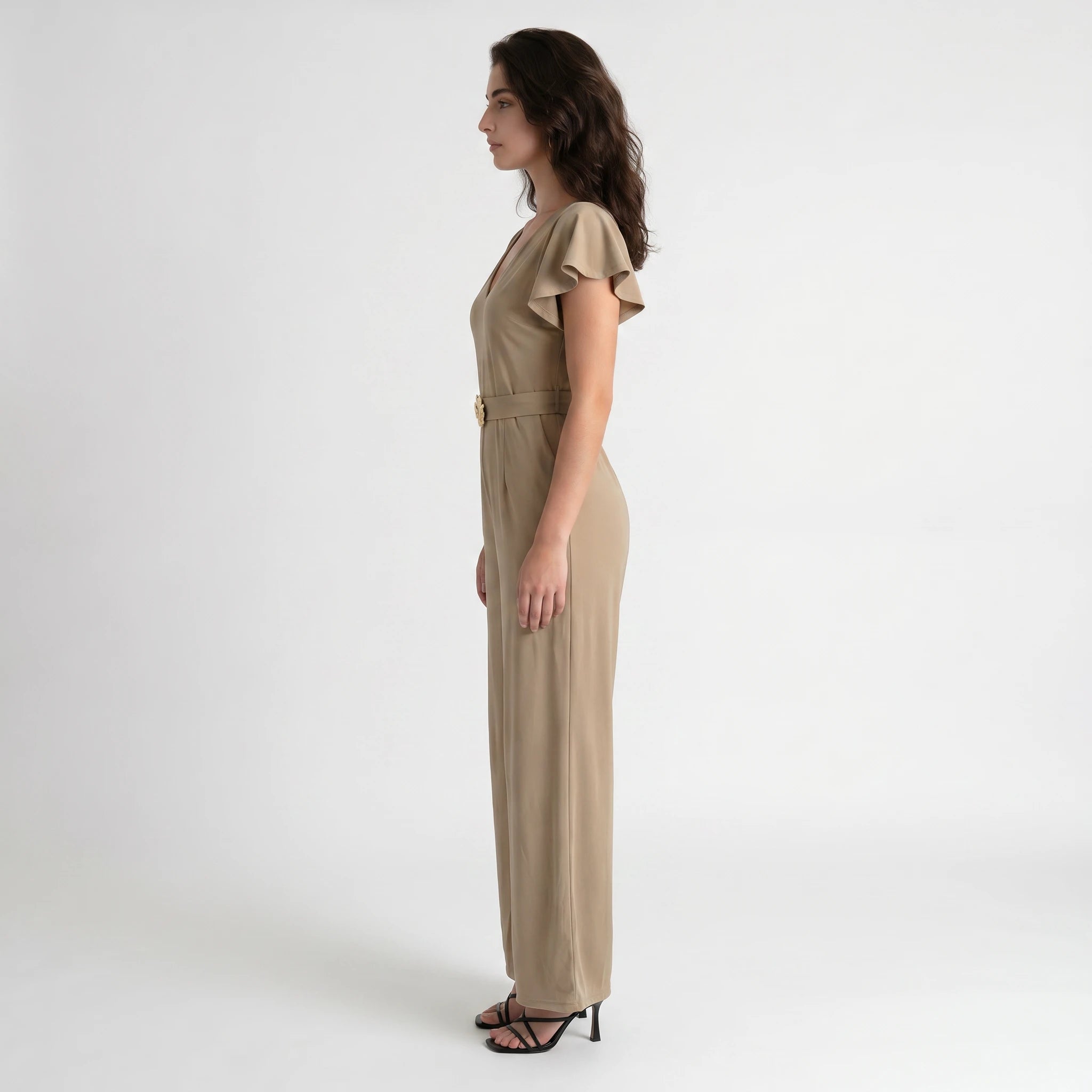 Gold Flower Buckle Jumpsuit WHD0605321-S-251039
