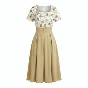 Clover Button Midi Dress WHD0605512-LF2549