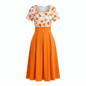Clover Button Midi Dress WHD0605512-LF2549