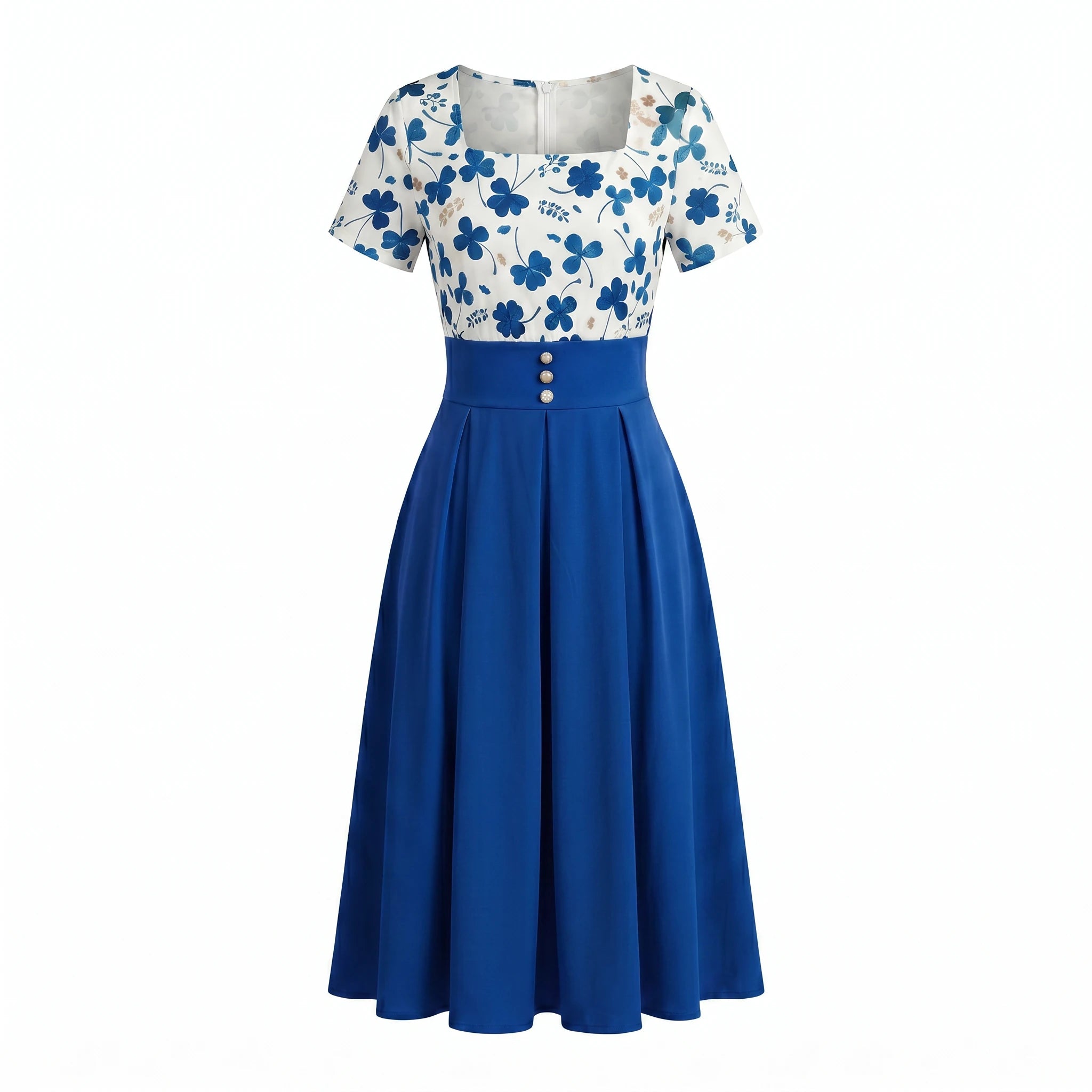 Clover Button Midi Dress WHD0605512-LF2549