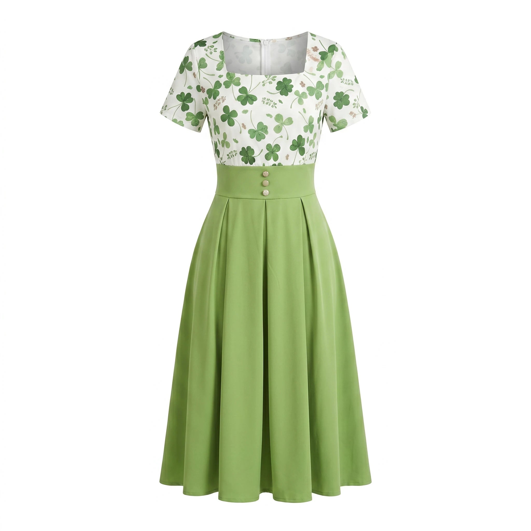 Clover Button Midi Dress WHD0605512-LF2549