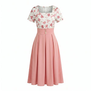 Clover Button Midi Dress WHD0605512-LF2549
