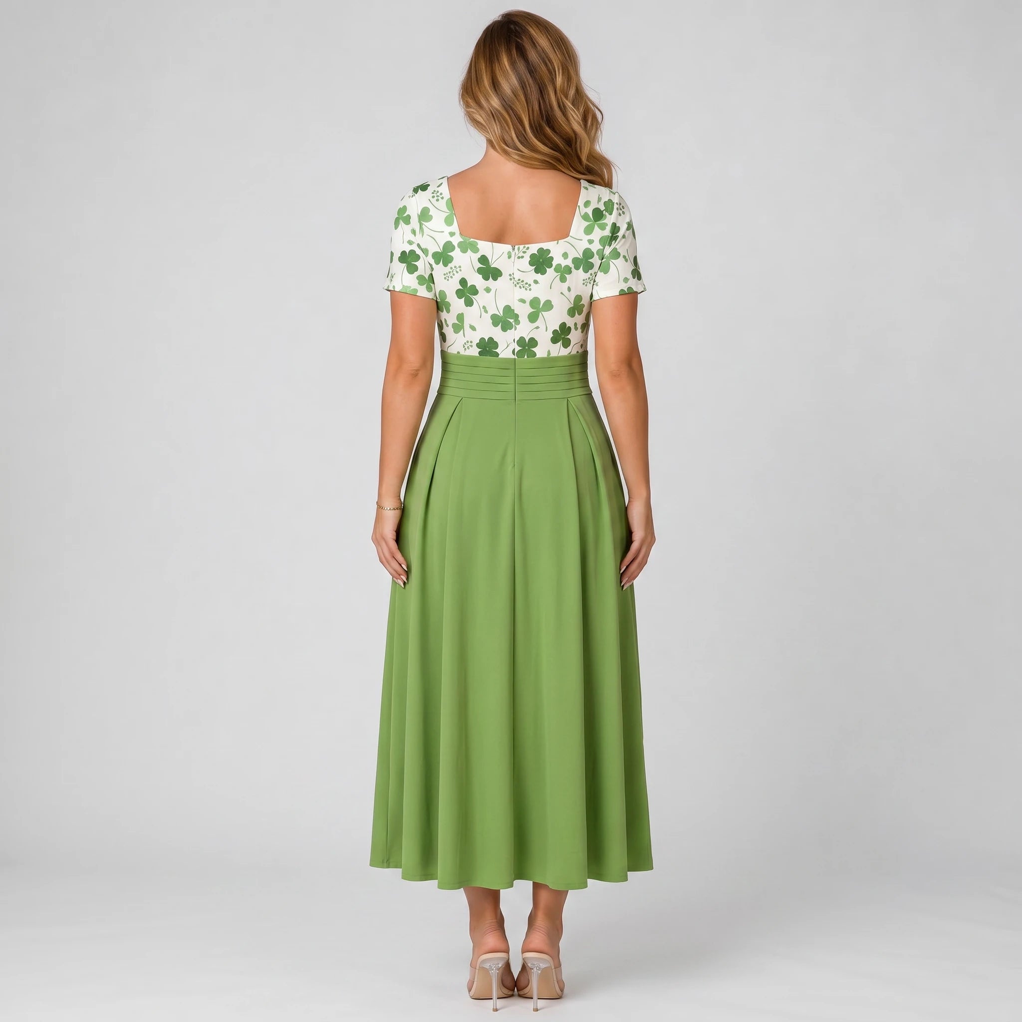 Clover Button Midi Dress WHD0605512-LF2549
