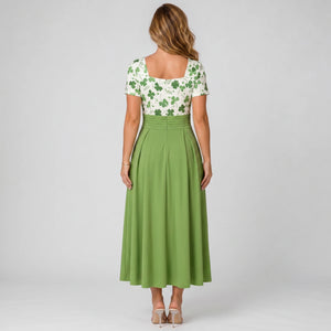 Clover Button Midi Dress WHD0605512-LF2549