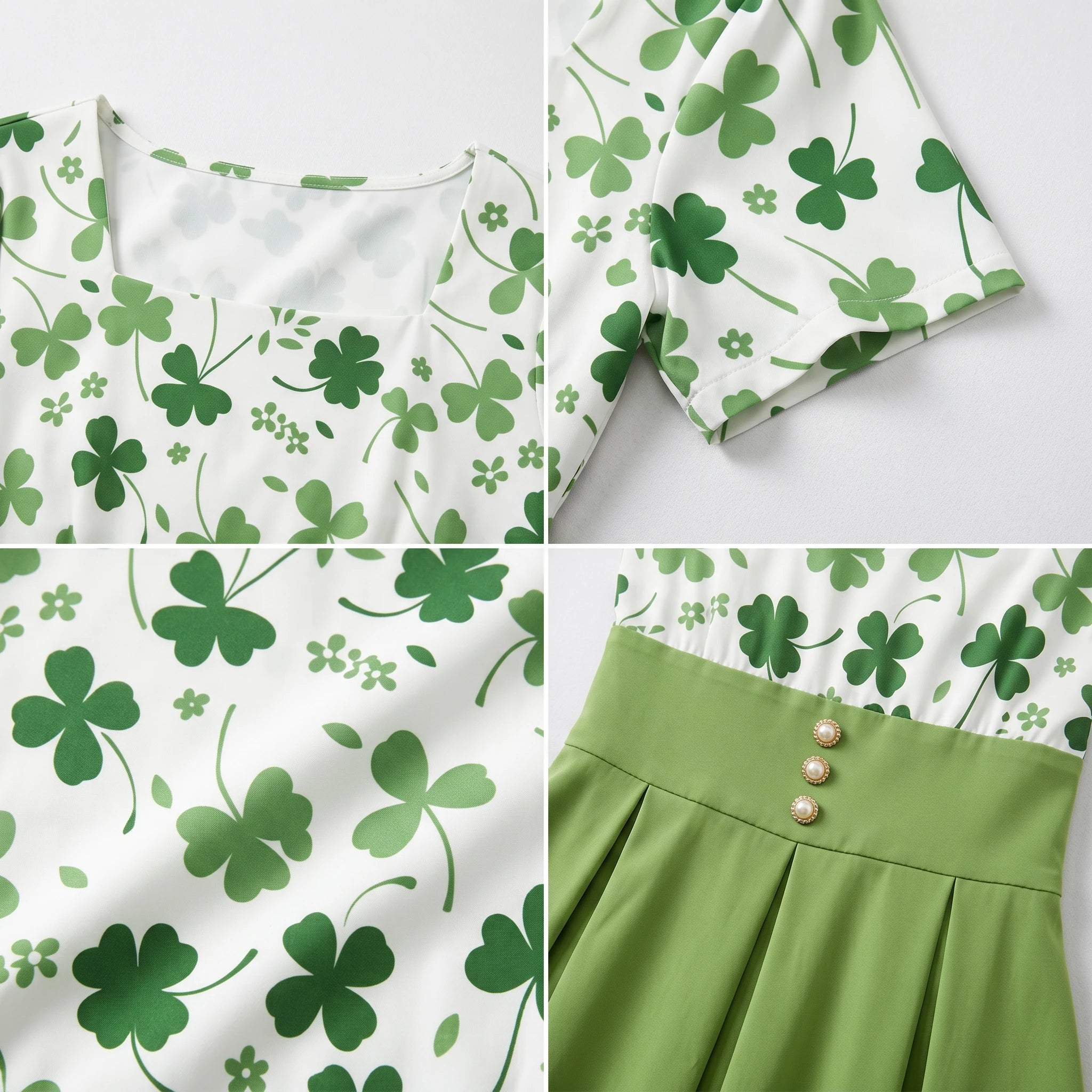 Clover Button Midi Dress WHD0605512-LF2549