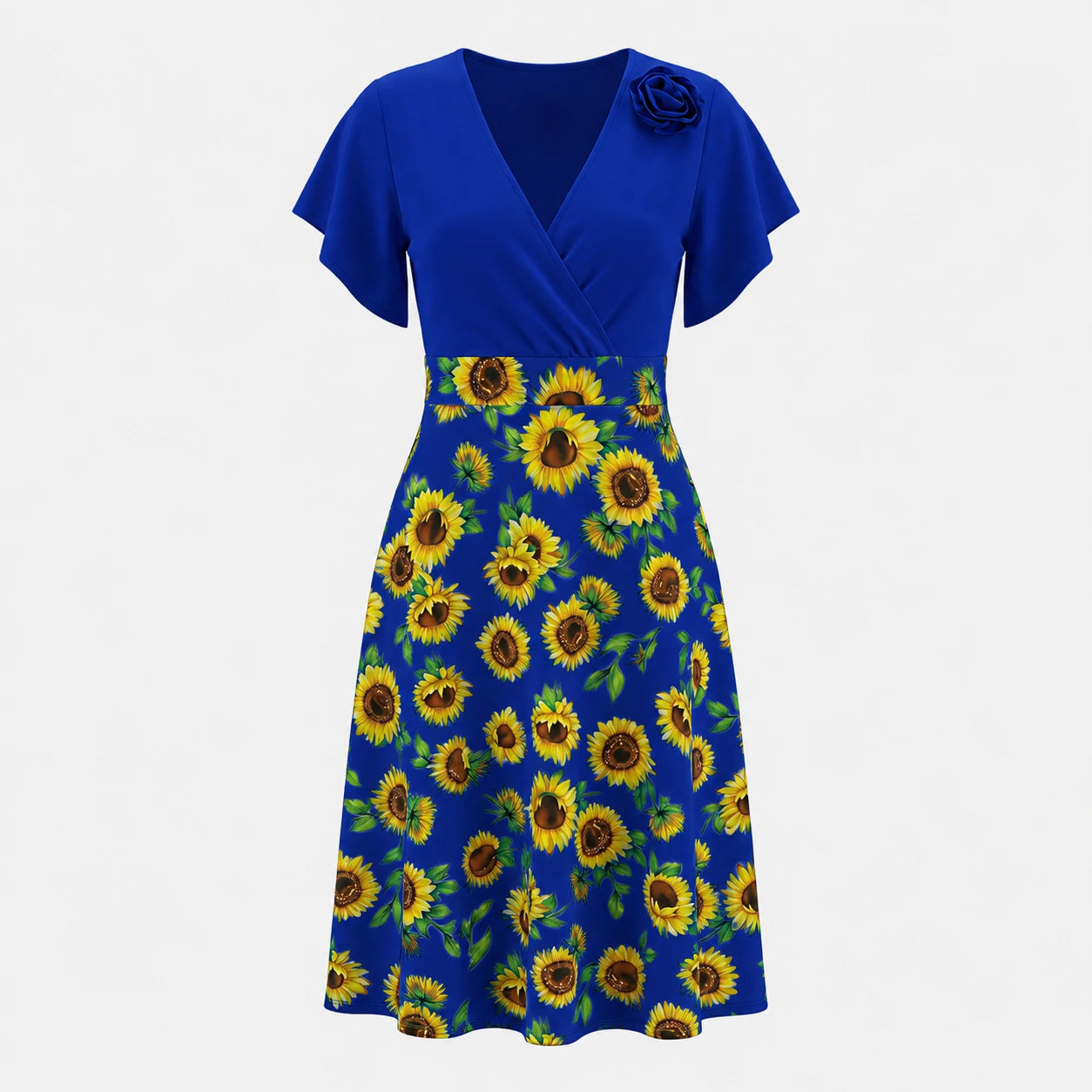 Sunflower Wrap Midi Dress WHD0605514-LF2533
