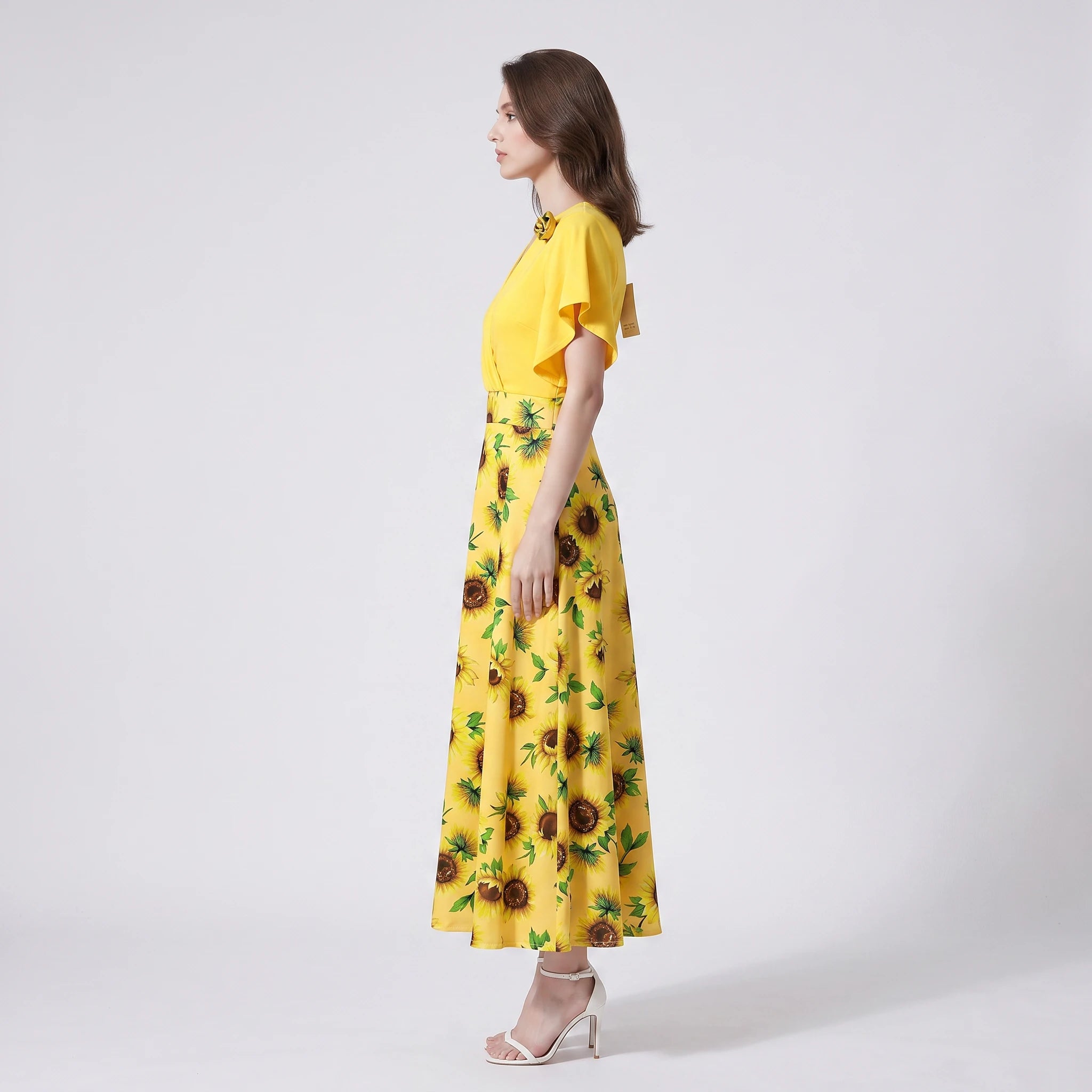 Sunflower Wrap Midi Dress WHD0605514-LF2533