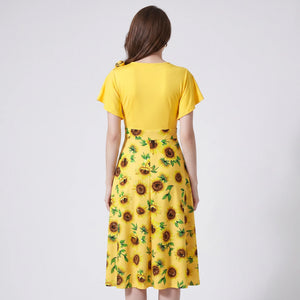 Sunflower Wrap Midi Dress WHD0605514-LF2533