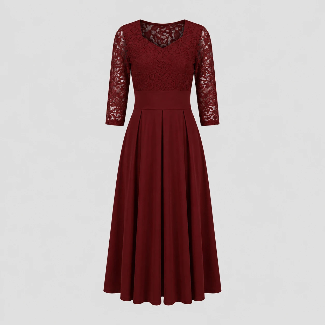 Lace Bodice Midi Dress WHD0605515-LF2539