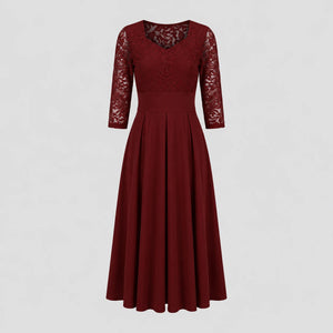 Lace Bodice Midi Dress WHD0605515-LF2539