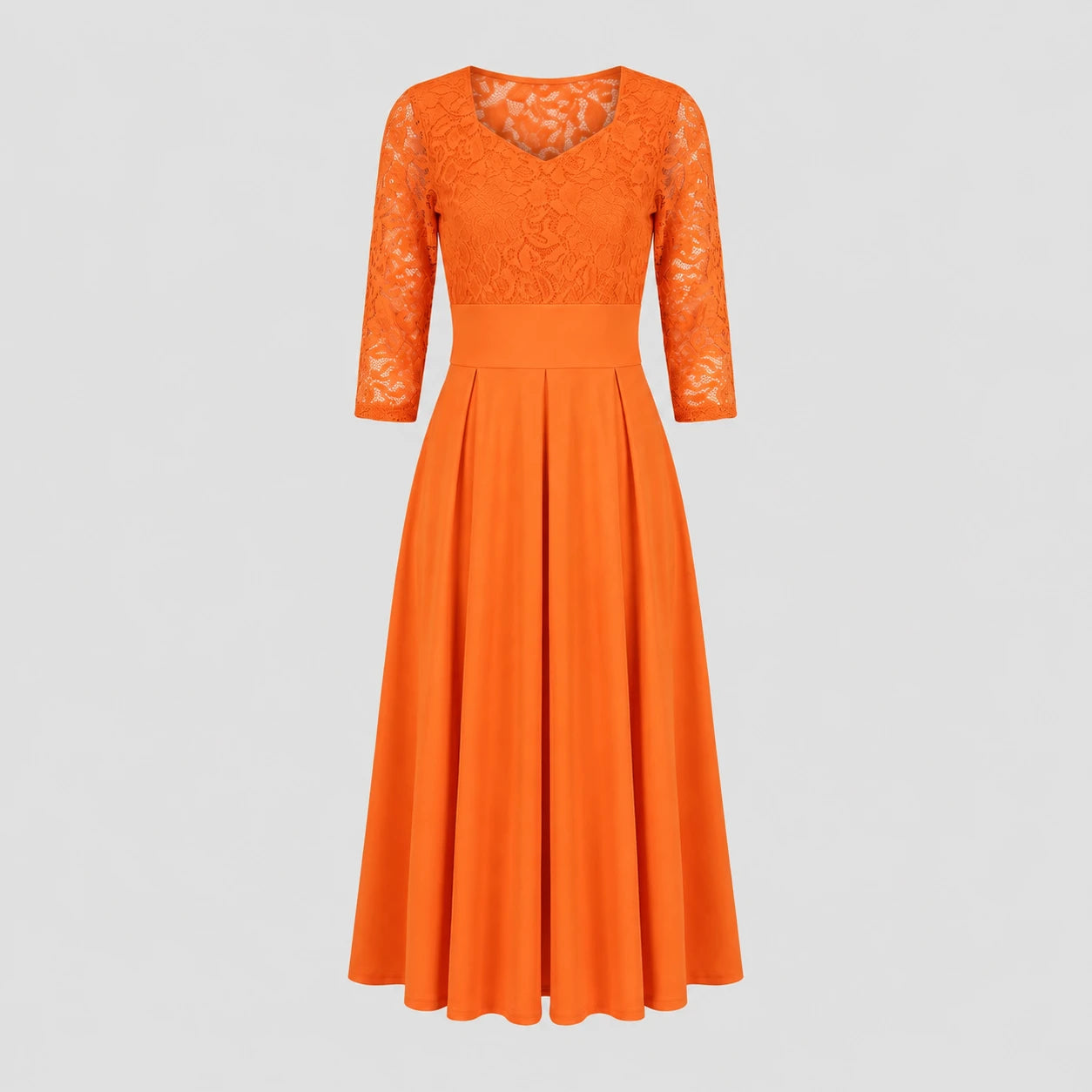 Lace Bodice Midi Dress WHD0605515-LF2539